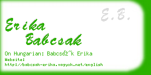 erika babcsak business card